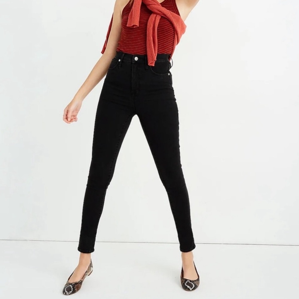 Madewell Black Denim/ jeans, faded black wash, 26